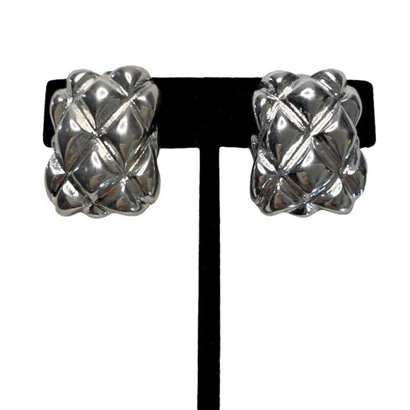 SILVER Tone CLIP ON Earring’s - Picture 1 of 5
